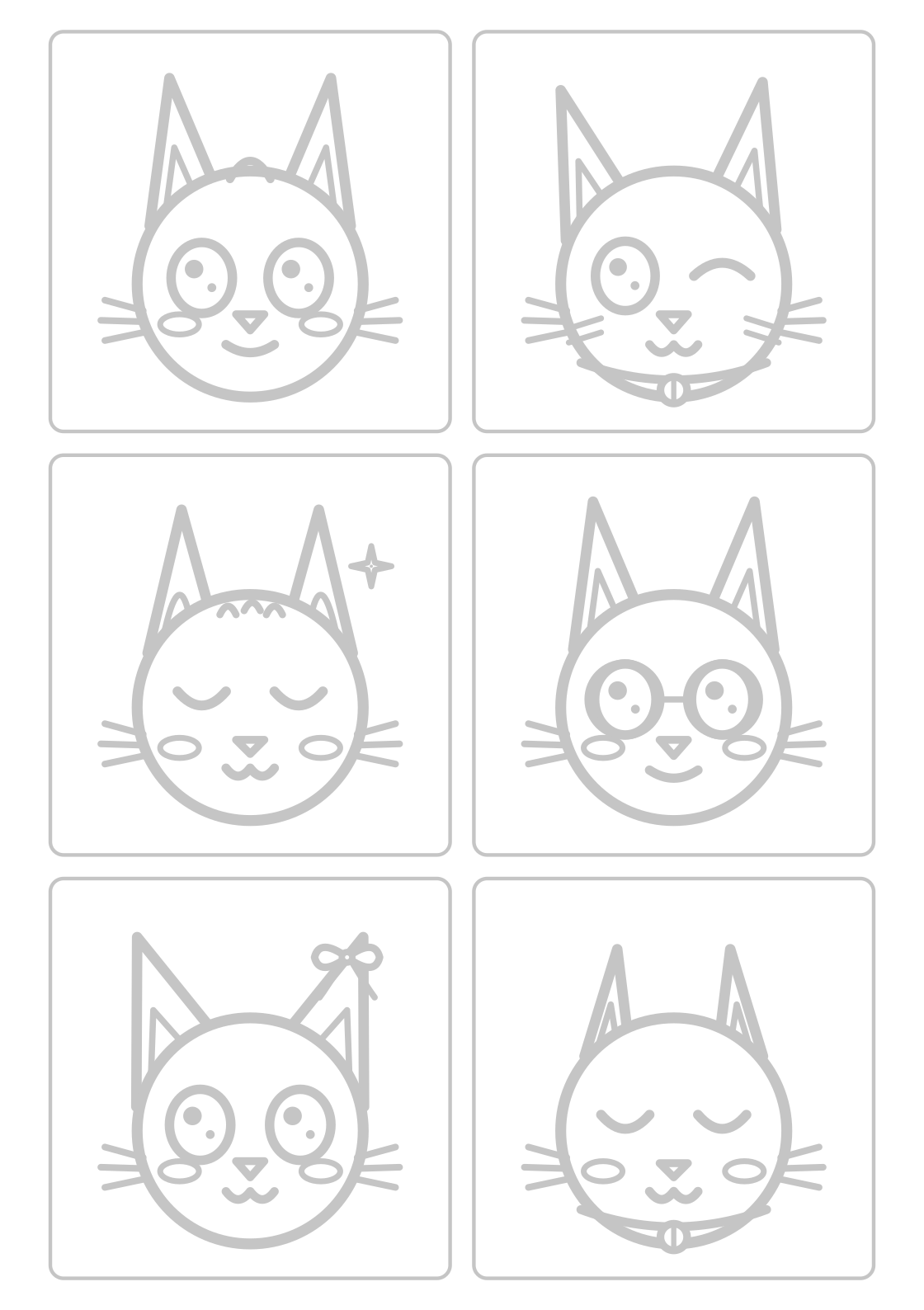 Cat faces
