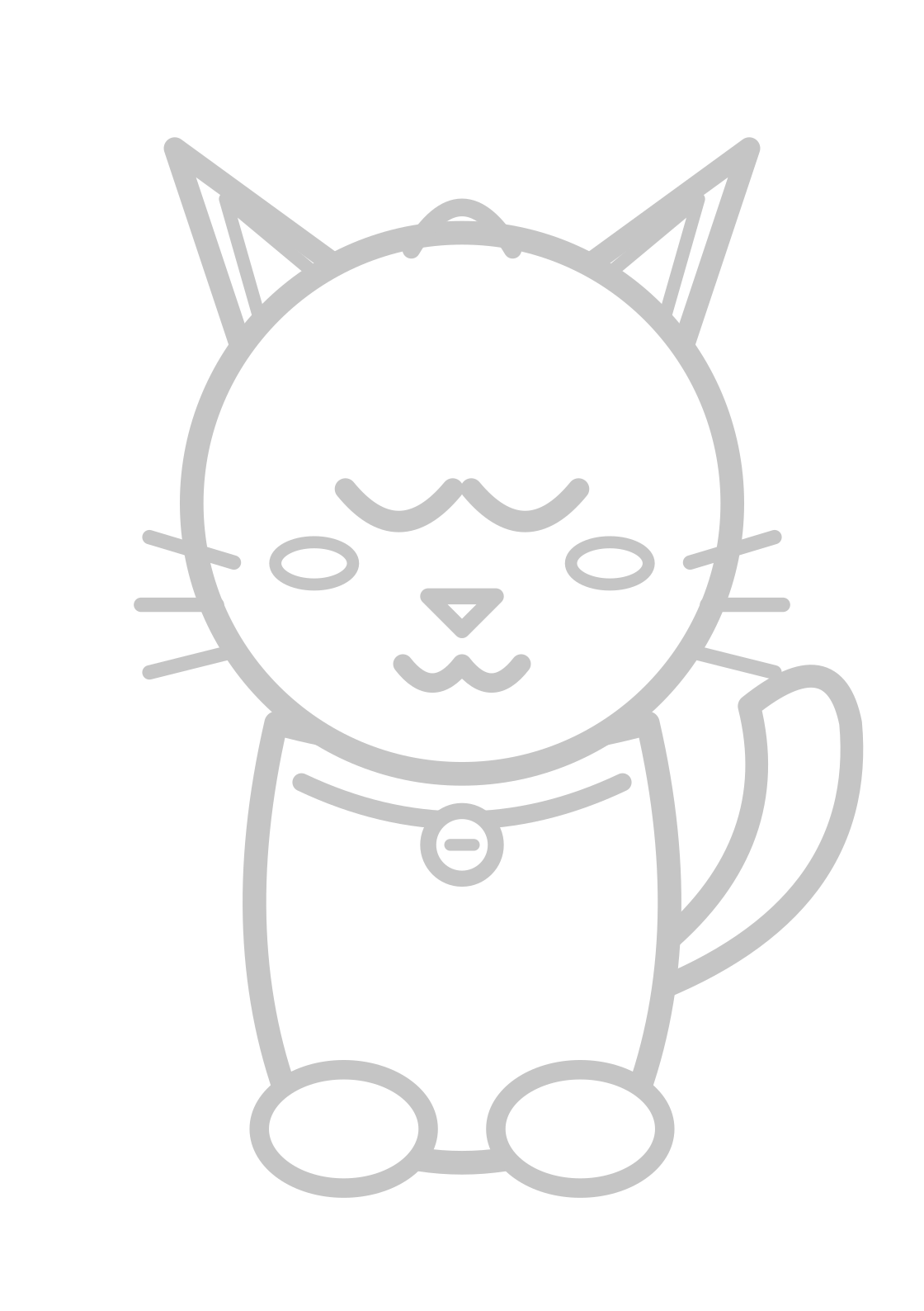 Giant sleepy cat